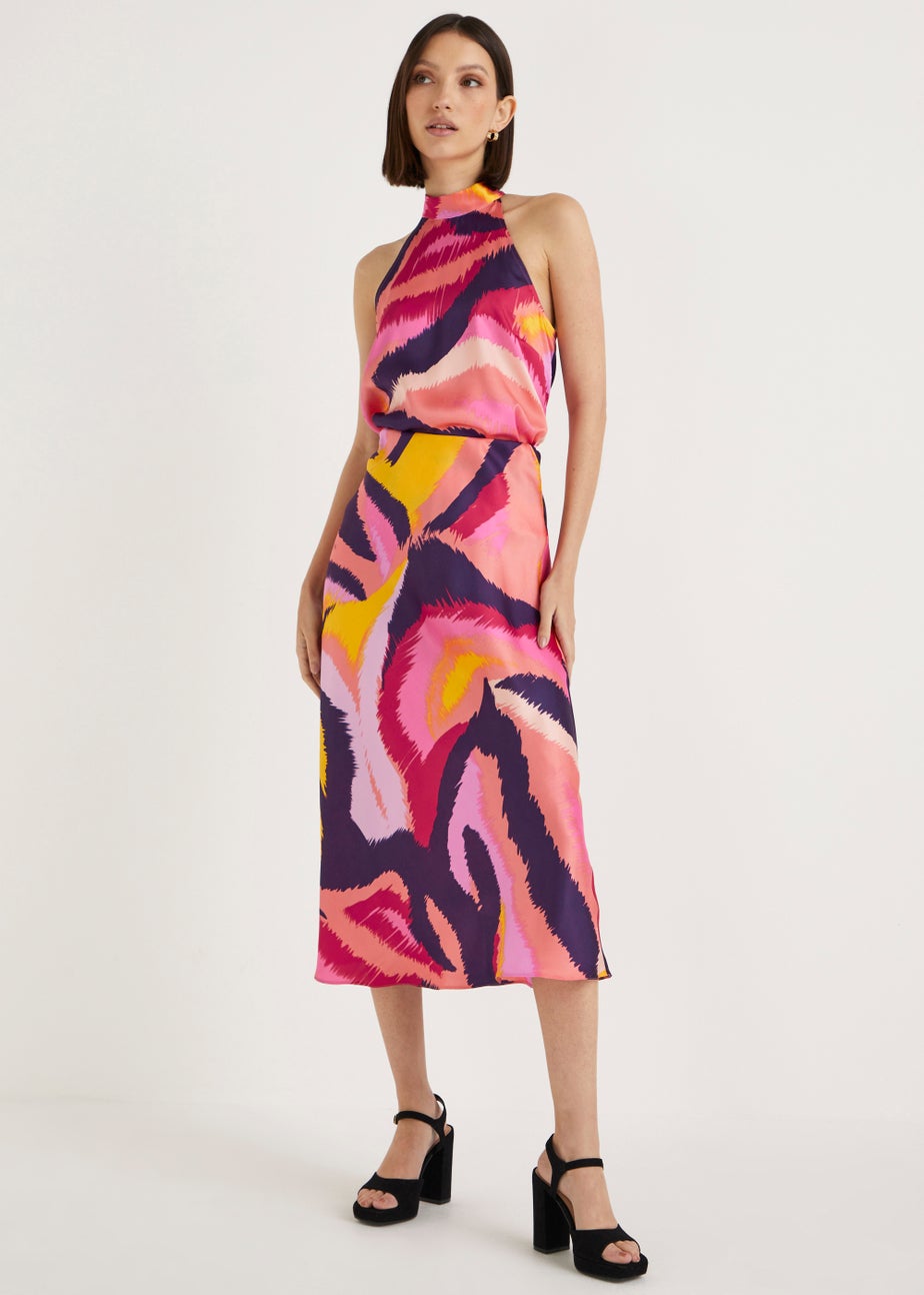 Et Vous Pink Tie Dye High Apex Co-Ord Top