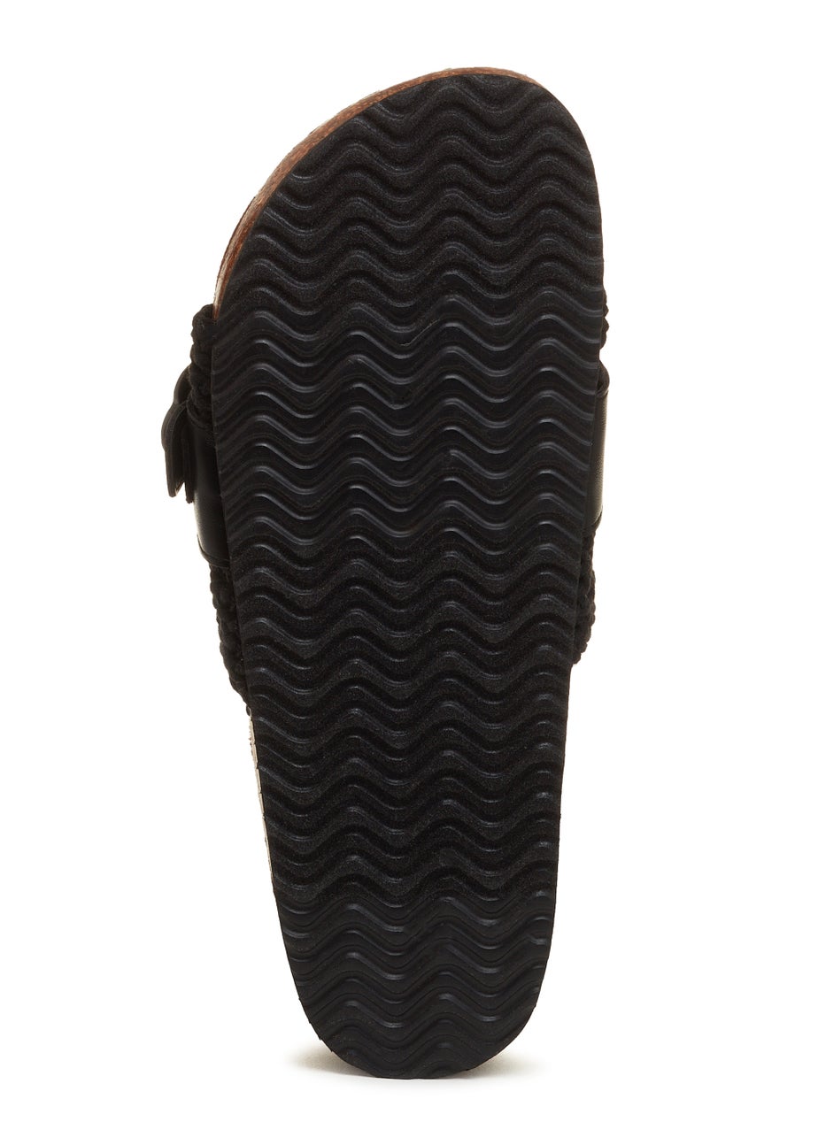 Rocket Dog Alma Black Cord Sliders