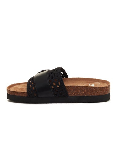 Rocket Dog Alma Black Cord Sliders
