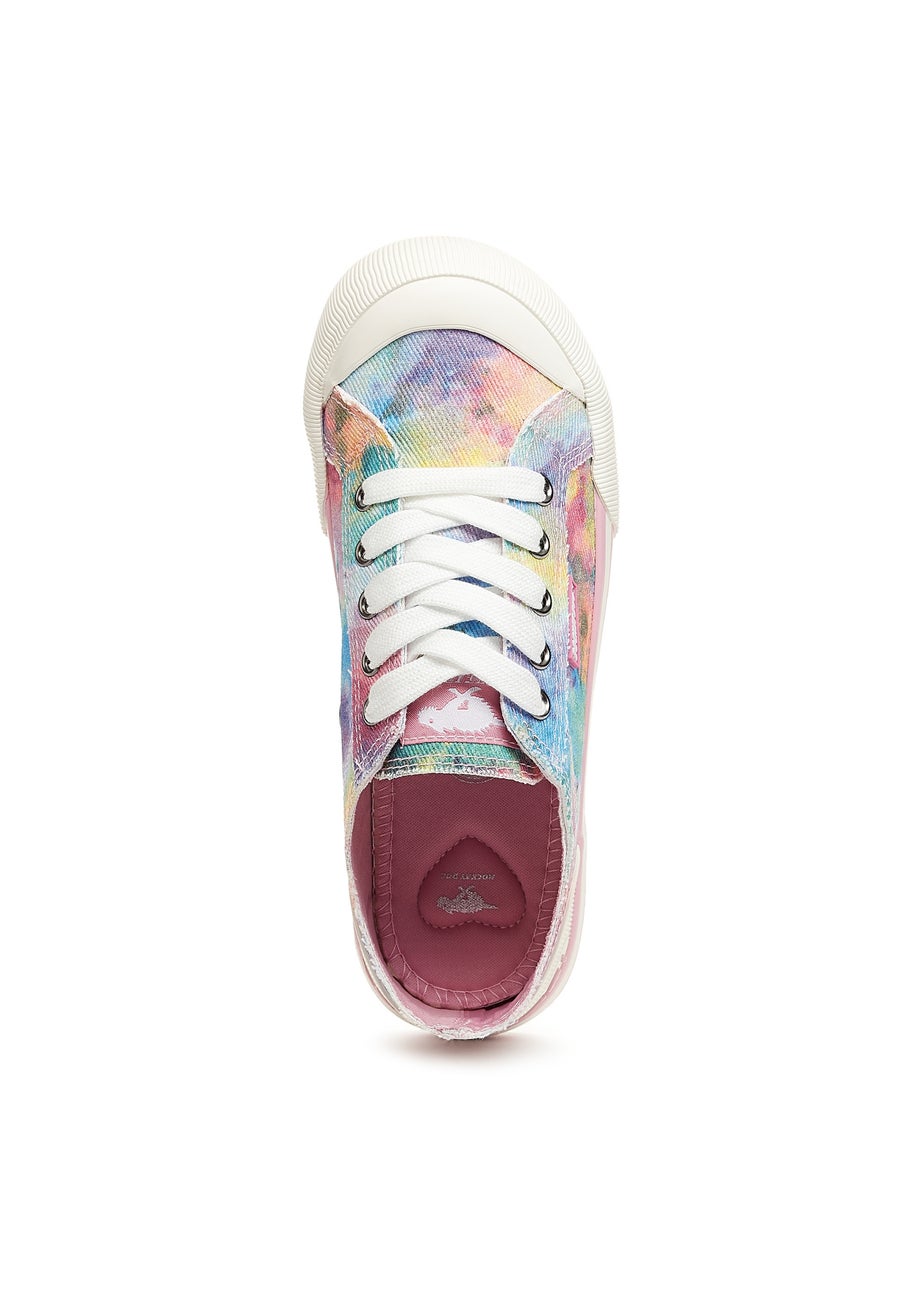 Rocket Dog Jazzin Candy Pink Tie Dye Canvas Trainers