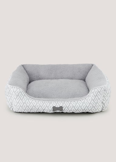 Grey Geo Pet Bed (Small-Medium)