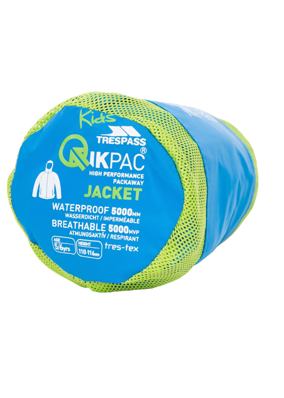 Kids Trespass Qikpac Blue Jacket (2-12yrs)
