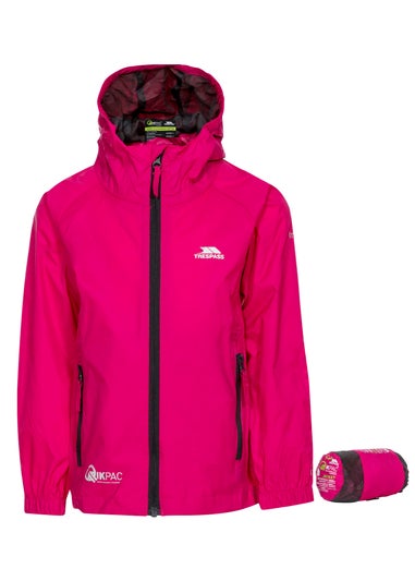 Kids Trespass Qikpac Pink Jacket (2-12yrs)