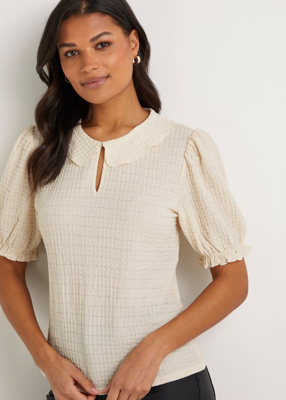 JDY Isabella Cream Top