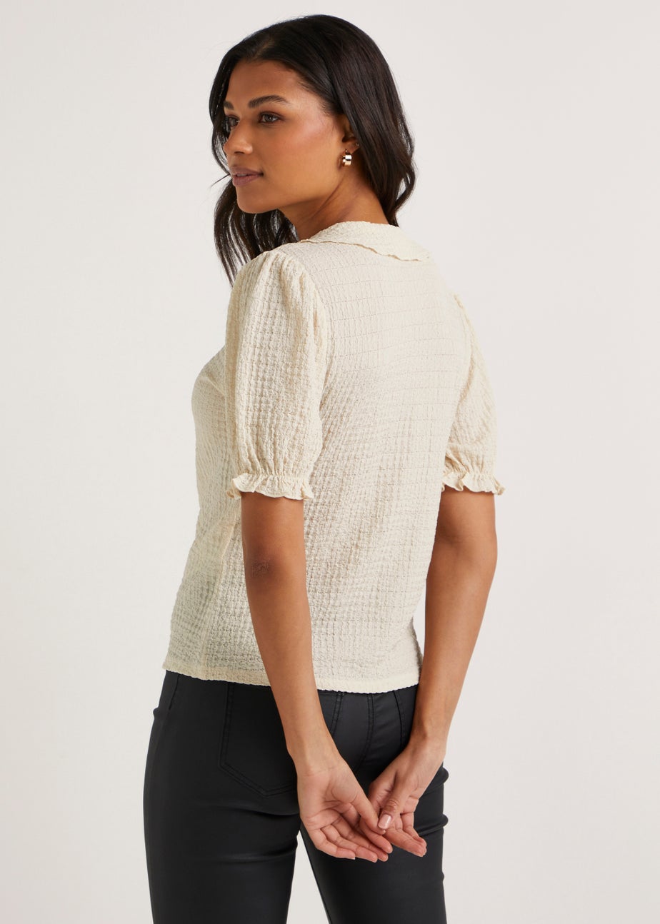 JDY Isabella Cream Top