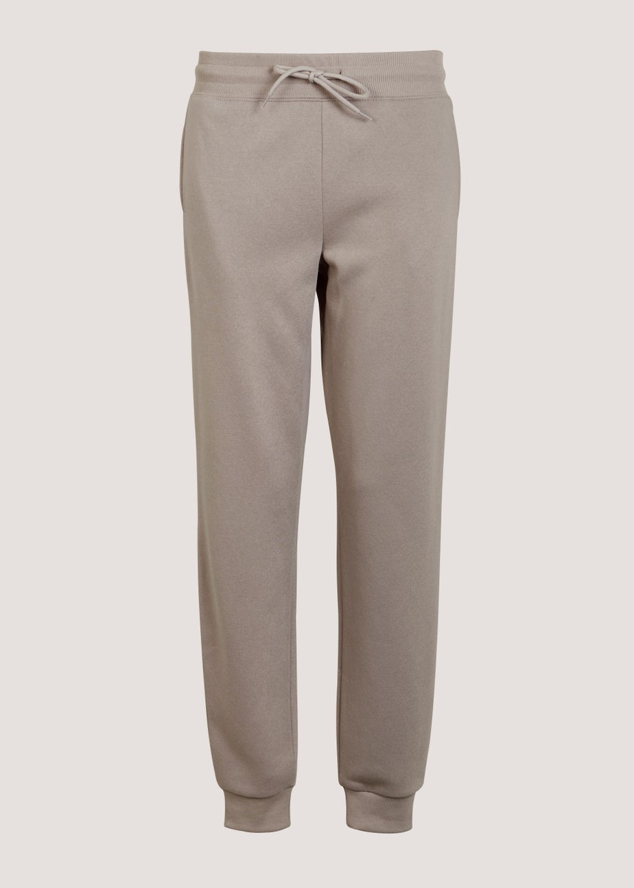 Beige Tapered Joggers