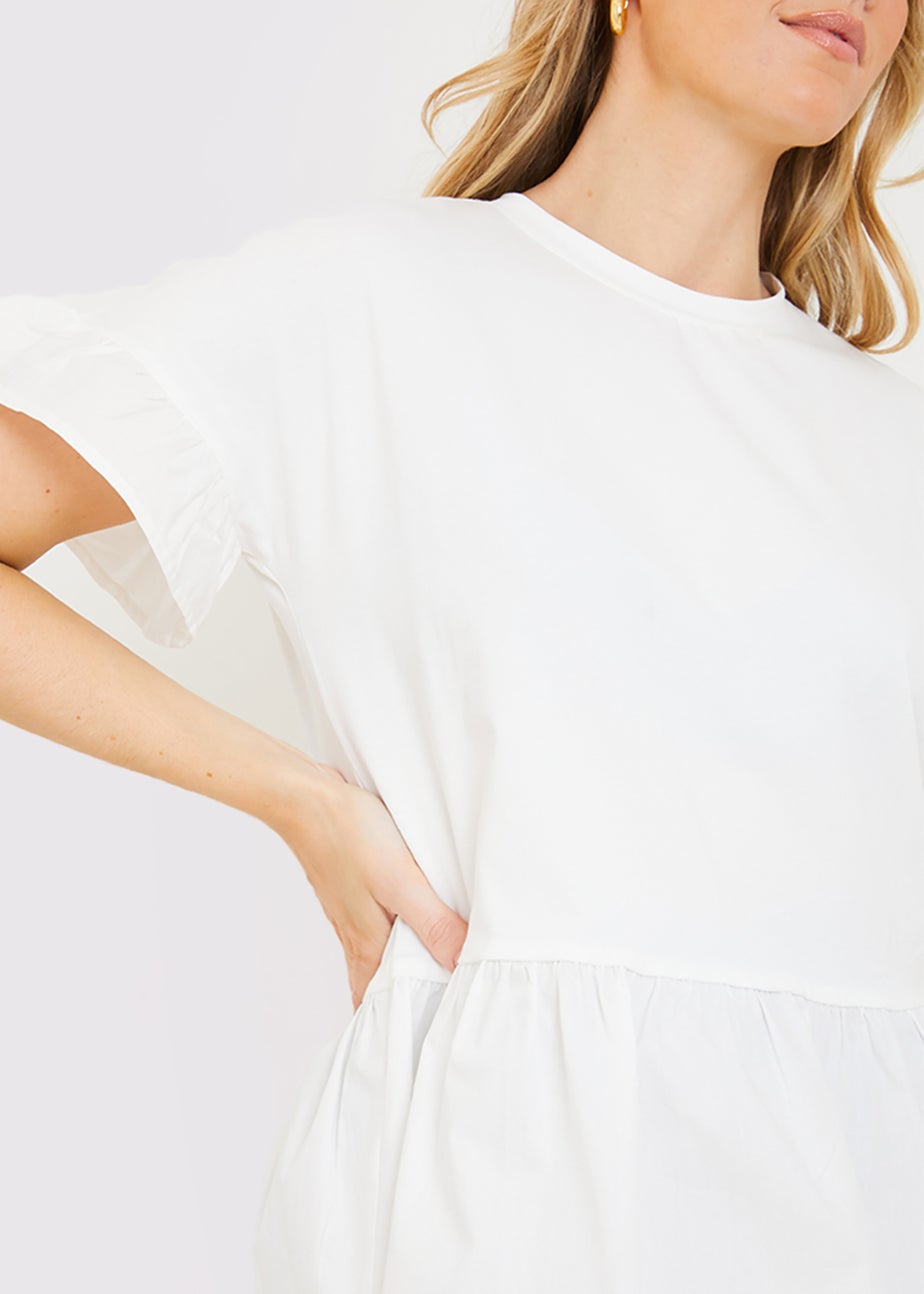 In the Style Jac Jossa White Peplum T-Shirt