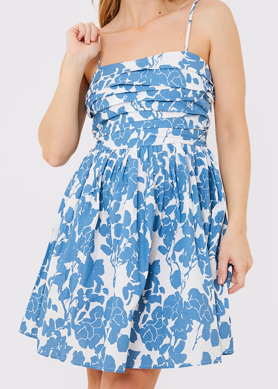 In the Style Jac Jossa Blue Floral Mini Dress