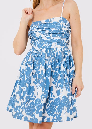 In the Style Jac Jossa Blue Floral Mini Dress