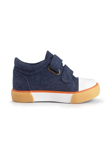 Start-Rite Blue Sandcastle Riptape Canvas Shoes