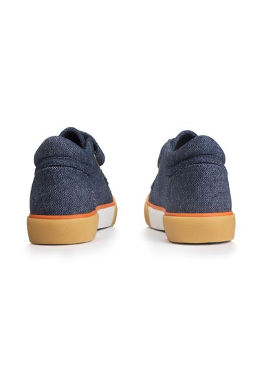 Start-Rite Blue Sandcastle Riptape Canvas Shoes