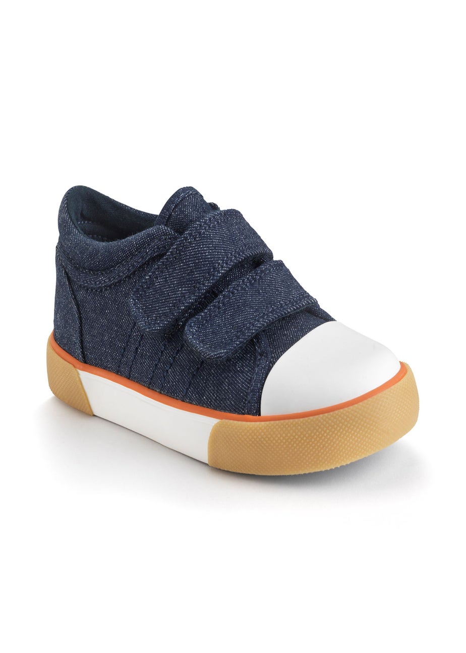 Start-Rite Blue Sandcastle Riptape Canvas Shoes