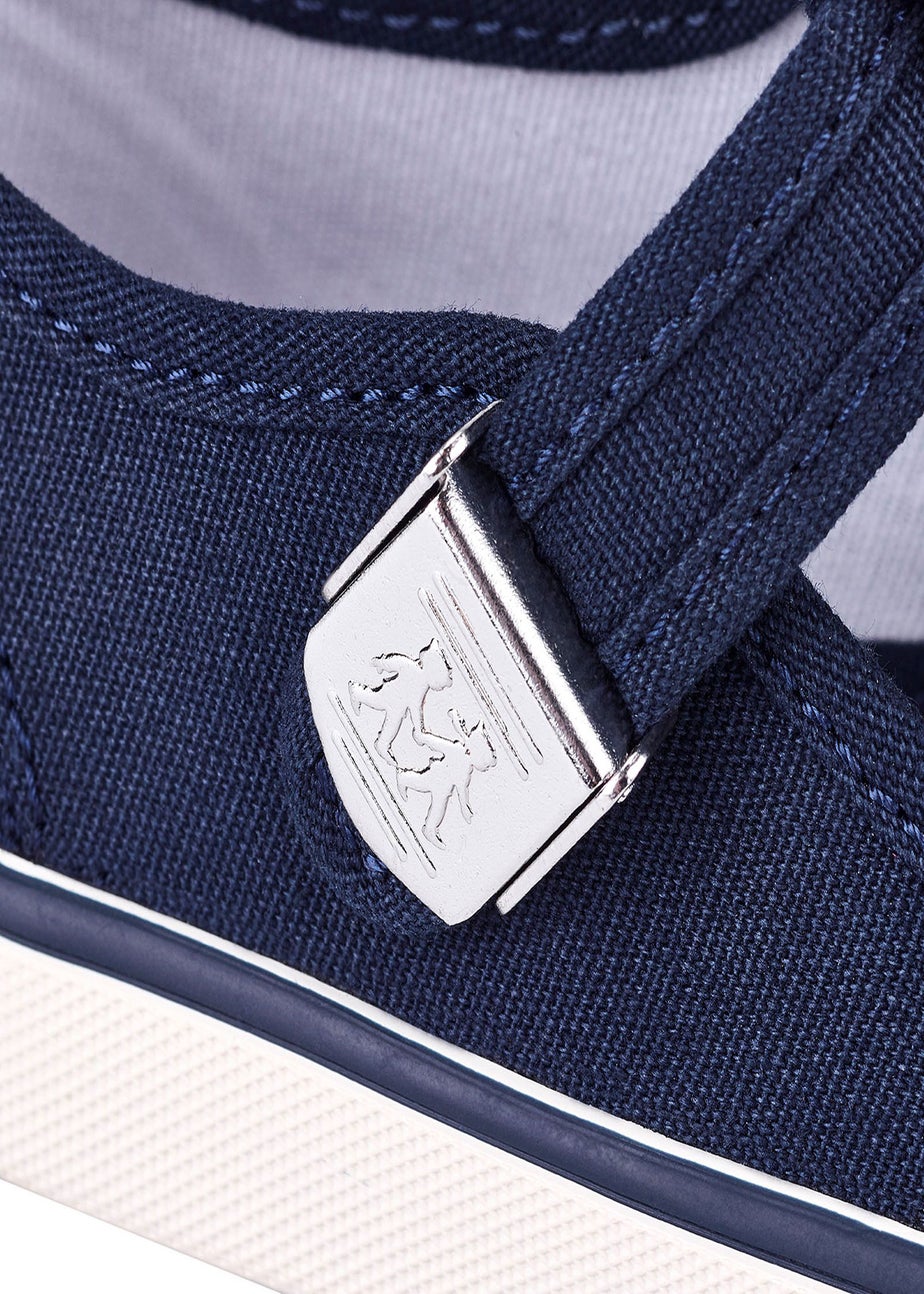 Start-Rite Navy Treasure T-Bar Canvas Shoes