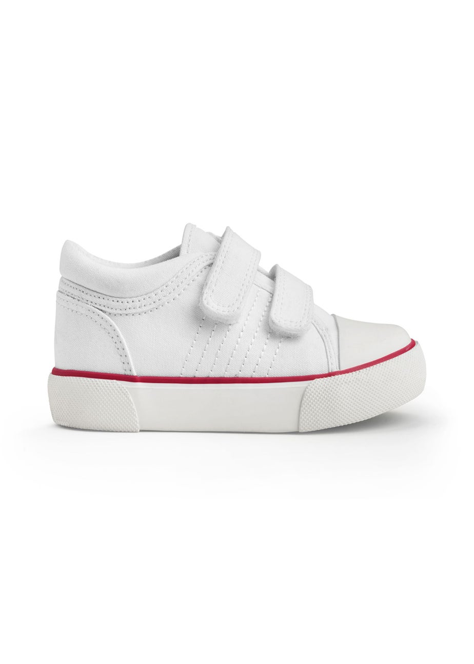 Start-Rite White Sandcastle Riptape Canvas Shoes