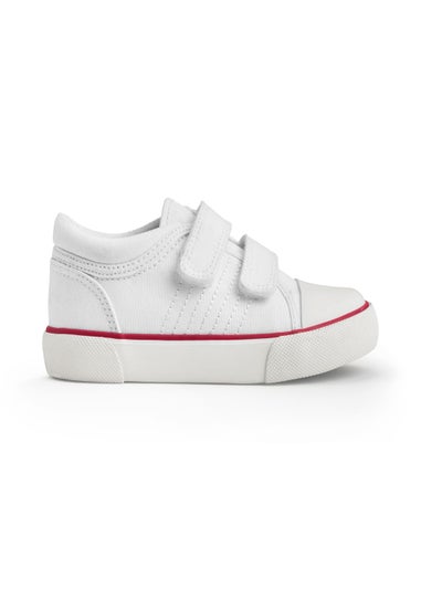 Start-Rite White Sandcastle Riptape Canvas Shoes
