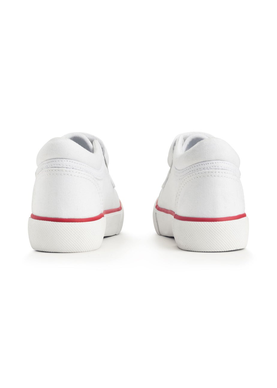 Start-Rite White Sandcastle Riptape Canvas Shoes