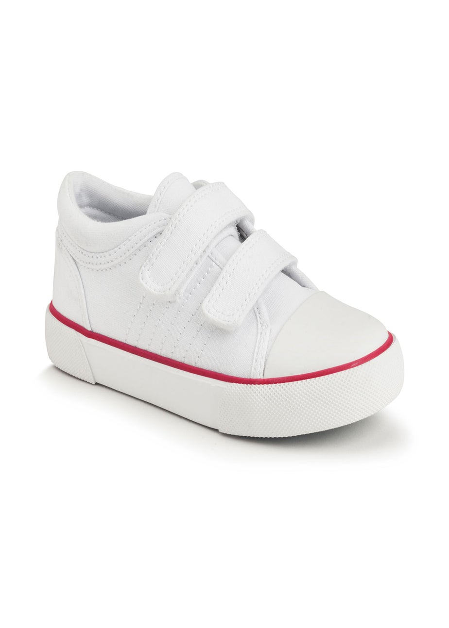 Start-Rite White Sandcastle Riptape Canvas Shoes