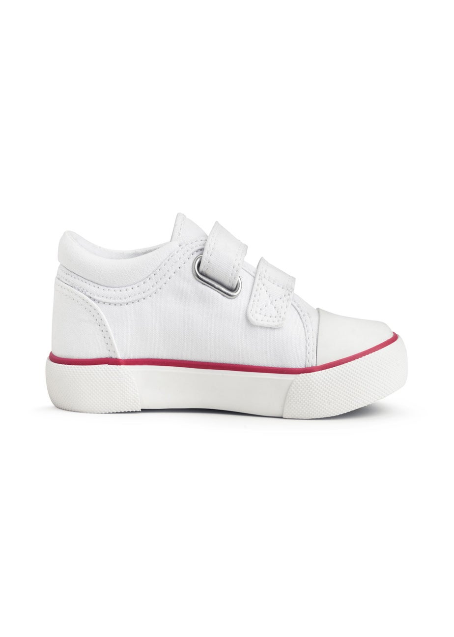Start-Rite White Sandcastle Riptape Canvas Shoes