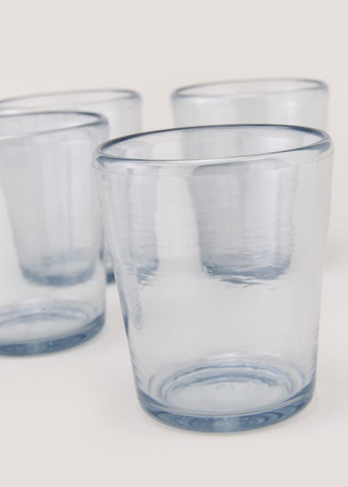 4 Pack Glass Effect Tumblers (9cm x 9cm x 10cm)
