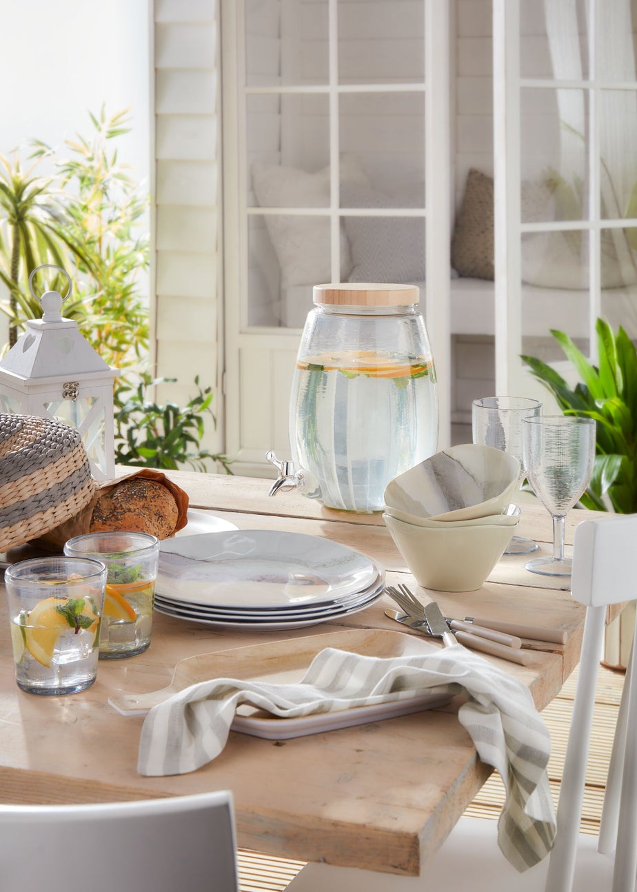 4 Pack Glass Effect Tumblers (9cm x 9cm x 10cm)