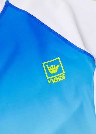 Boys White Ombre Rash Vest (3-13yrs)