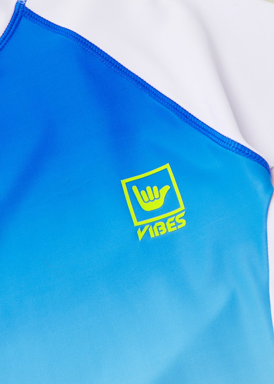 Boys White Ombre Rash Vest (3-13yrs)