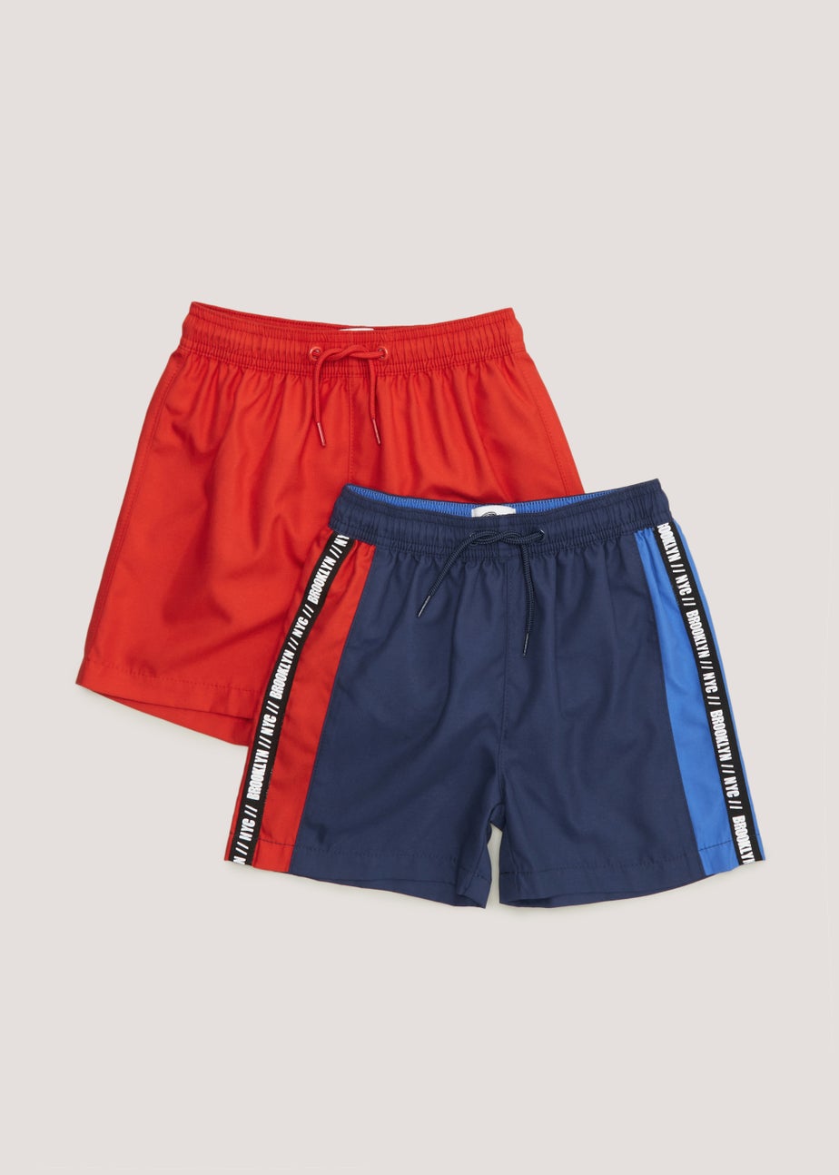 Boys 2 Pack NYC Swim Shorts (3-11yrs)
