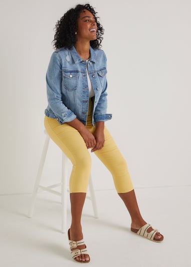 Rosie Yellow Cropped Pull On Jeggings