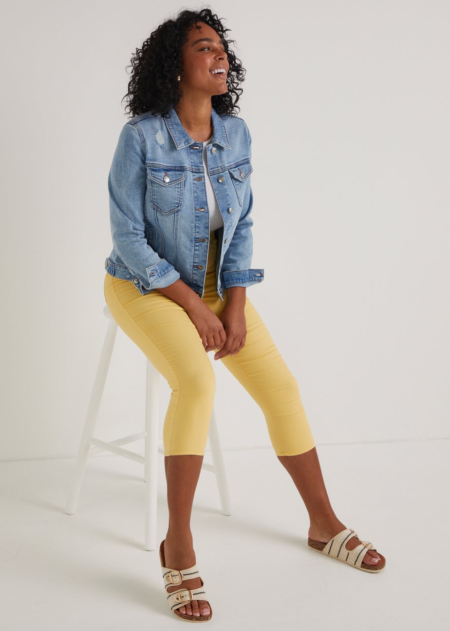 Rosie Yellow Cropped Pull On Jeggings