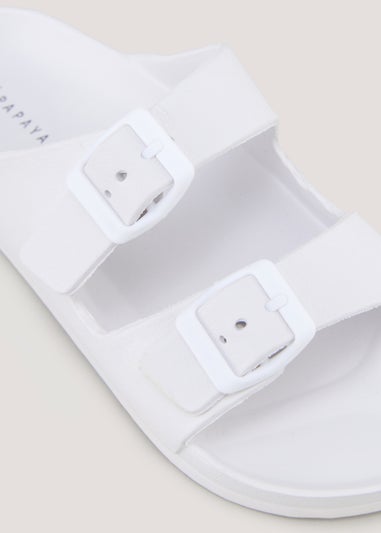 White Footbed Sandals