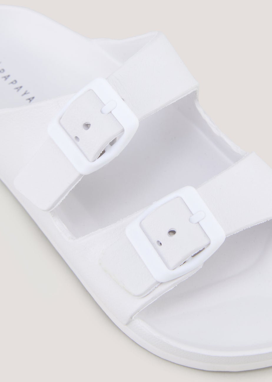 White Footbed Sandals