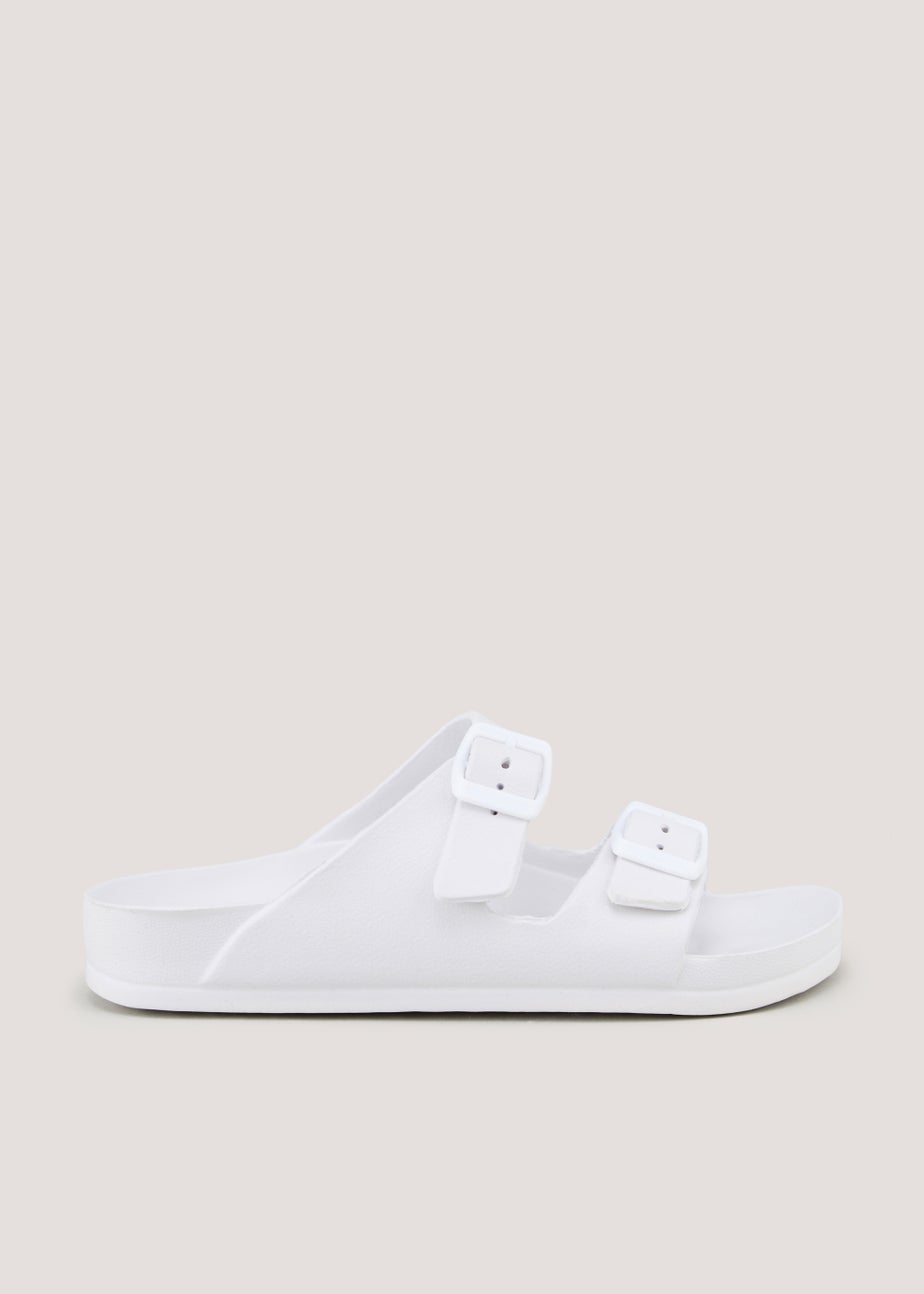 White Footbed Sandals