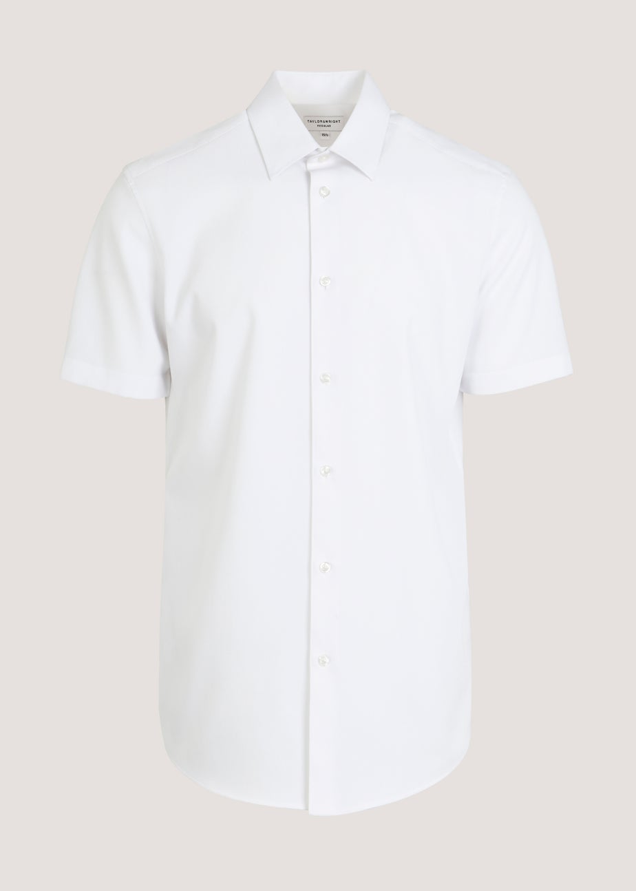 Taylor & Wright White Textured Regular Fit Shirt