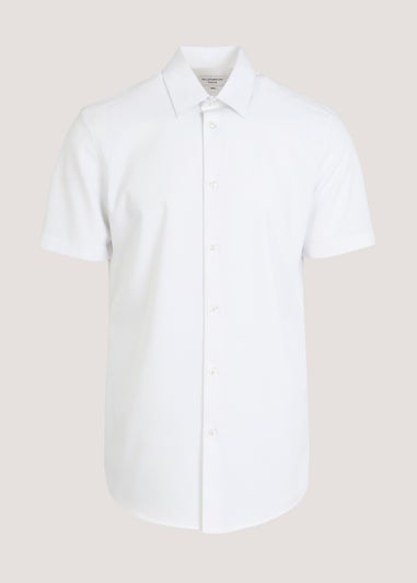 Taylor & Wright White Textured Regular Fit Shirt