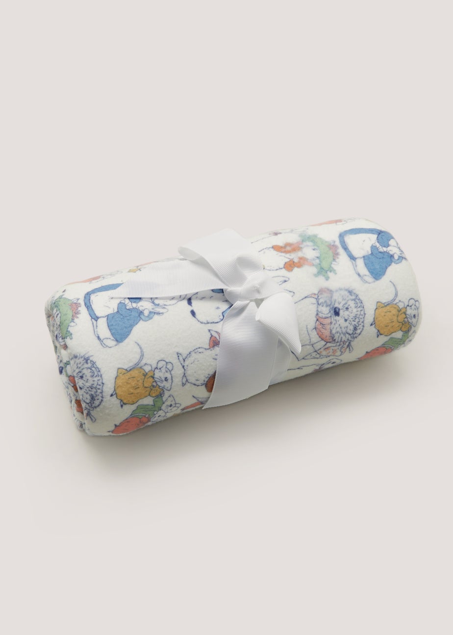 Multicoloured Peter Rabbit Print Baby Blanket (98cm x 77cm)