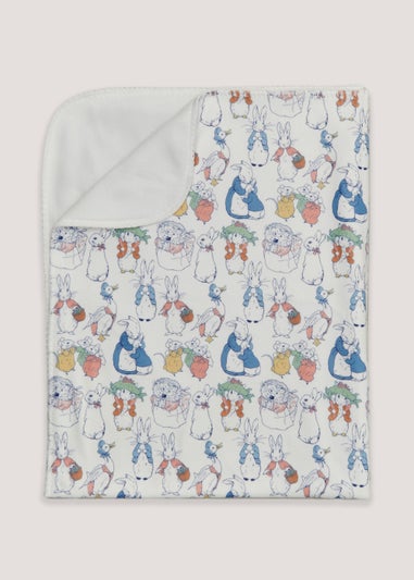 Multicoloured Peter Rabbit Print Baby Blanket (98cm x 77cm)