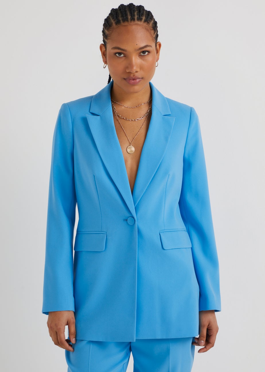 Be Beau Blue Crepe Blazer
