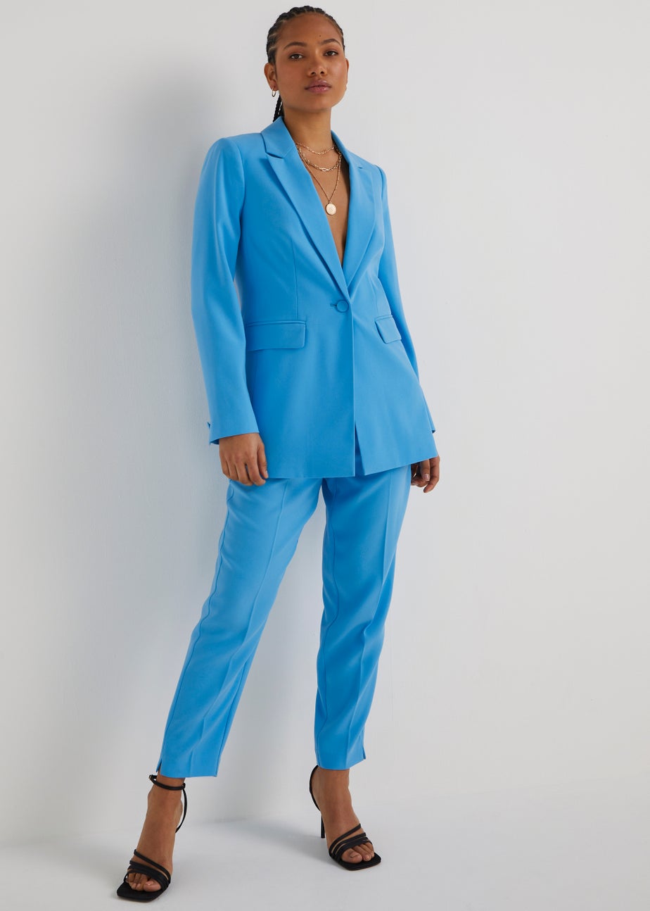 Be Beau Blue Crepe Blazer