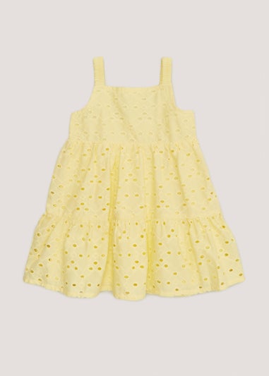 Girls Yellow Schiffley Dress (9mths-6yrs)