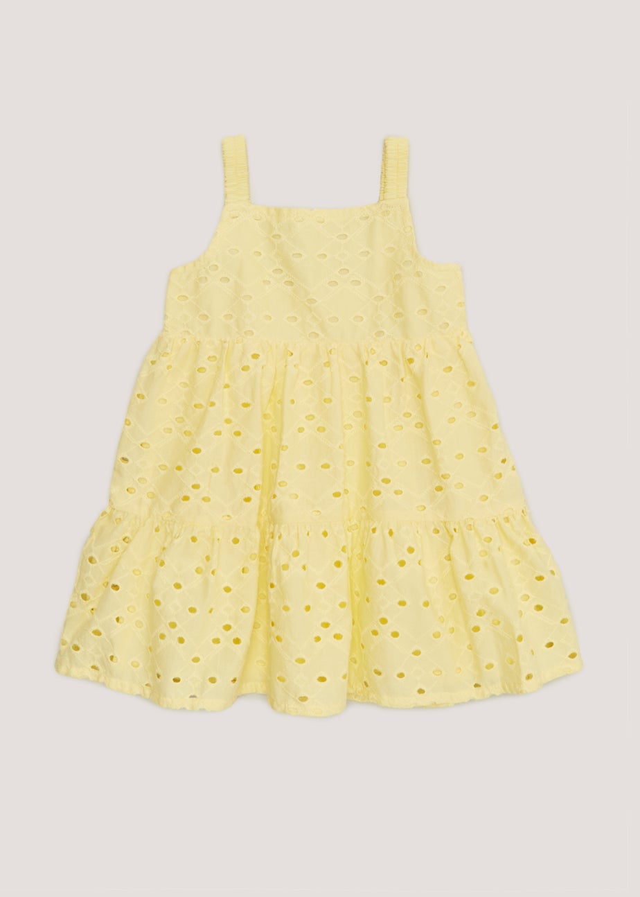 Girls Yellow Schiffley Dress (9mths-6yrs)