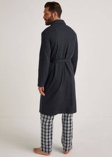 Navy Waffle Dressing Gown