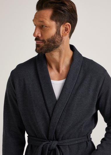 Navy Waffle Dressing Gown