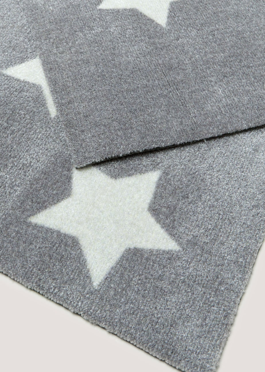 Grey Star Print Washable Muddle Mat (50cm x 75cm)
