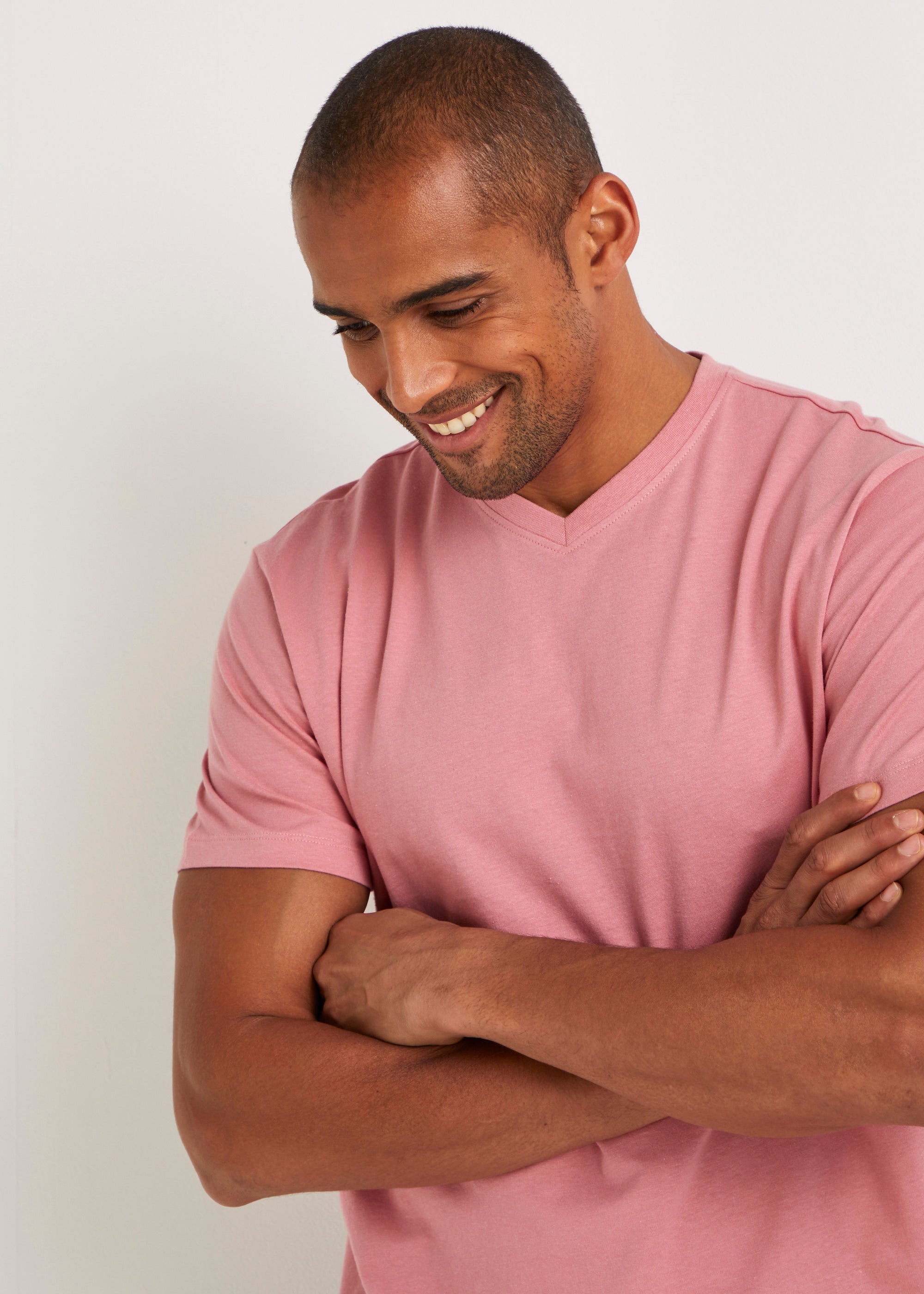 Pink Essential V-Neck T-Shirt - Matalan