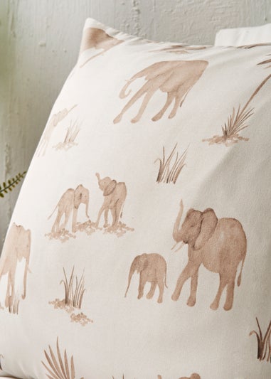 Natural Elephant Reversible Duvet Cover