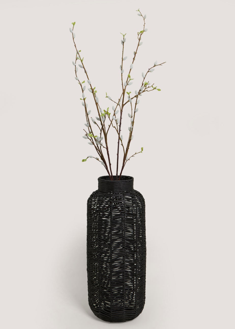 Black Paper Rope Vase (15cm x 62cm)