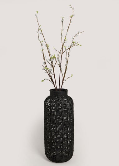 Black Paper Rope Vase (15cm x 62cm)
