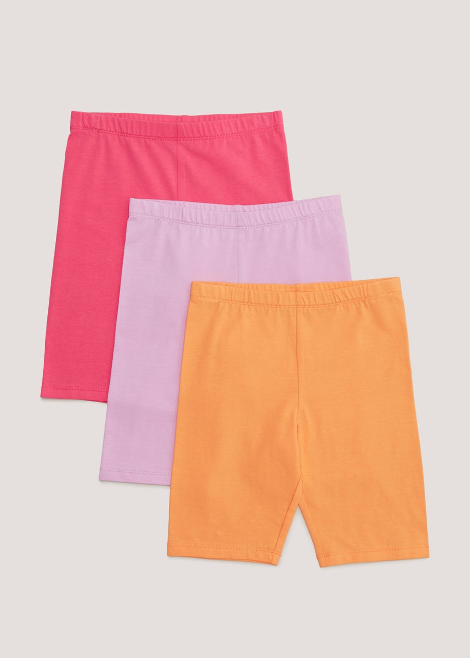 Girls 3 Pack Cycling Shorts (4-13yrs)