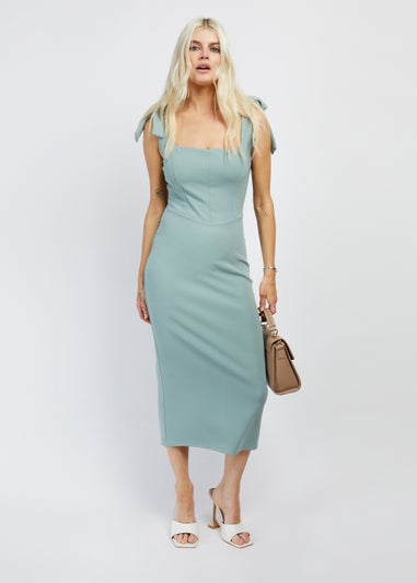 Girls on Film by Dani Dyer Sage Scuba Bodycon Dress