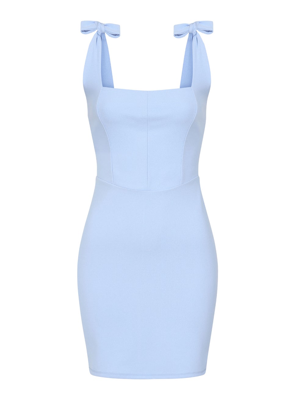 Girls on Film by Dani Dyer Blue Scuba Bodycon Dress